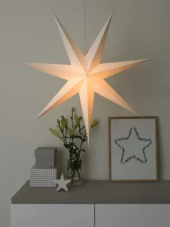 Julbelysning|Jotex Pappersstjärna 78cm Vit