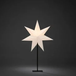 Julbelysning|Jotex Pappersstjärna Metallfot Höjd 65 Cm Vit