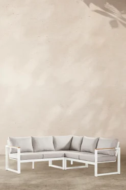 Utesoffor & Utebänkar|Utemöbler|Jotex PAROS Loungesoffa - 3 Delar Vit