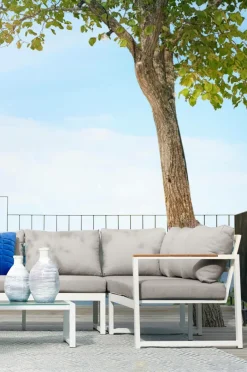 Utesoffor & Utebänkar|Utemöbler|Jotex PAROS Loungesoffa - 3 Delar Vit