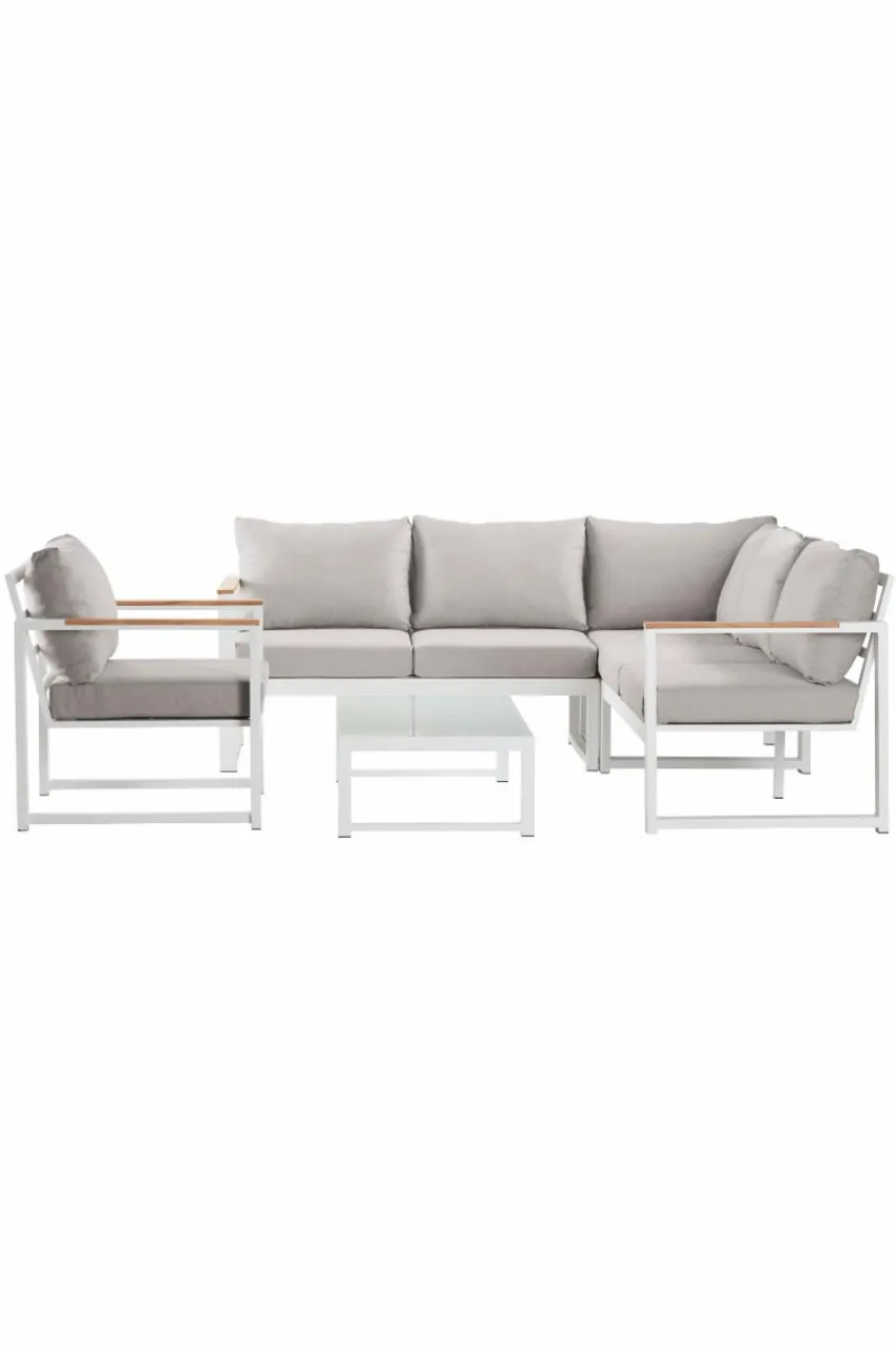 Utesoffor & Utebänkar|Utemöbler|Jotex PAROS Loungesoffa - 3 Delar Vit