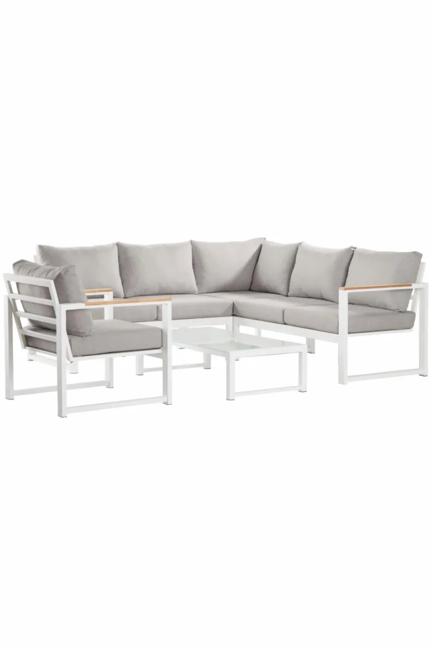 Utesoffor & Utebänkar|Utemöbler|Jotex PAROS Loungesoffa - 3 Delar Vit