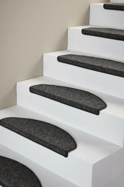 Trappstegsmattor|Jotex PASSO Trappstegsmatta 2-pack Mörk gråmelange