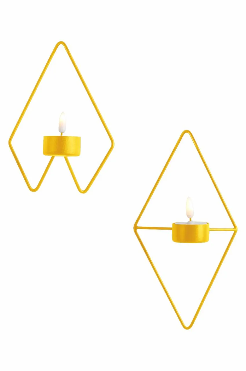 Ljusstakar|Jotex PAULET Väggljusstake 2-pack Gul