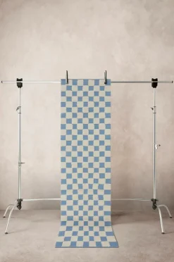 Bomulls- & Trasmattor|Jotex PENTON Bomullsmatta 80x300 Cm Blå/naturvit