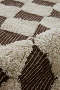 Bomulls- & Trasmattor|Jotex PENTON Bomullsmatta 170x240 Cm Brun/naturvit