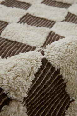 Bomulls- & Trasmattor|Jotex PENTON Bomullsmatta 170x240 Cm Brun/naturvit