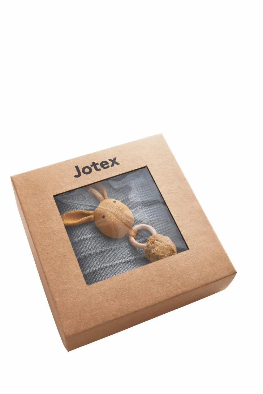 Babyfiltar|Barndekoration|Jotex PETIT AMI Skallra & Babyfilt - Ekologisk Grå