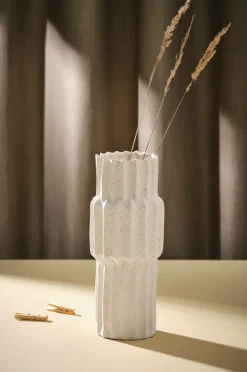 Vaser|Jotex PILAR EARTH Vas - Höjd 37 Cm Naturvit