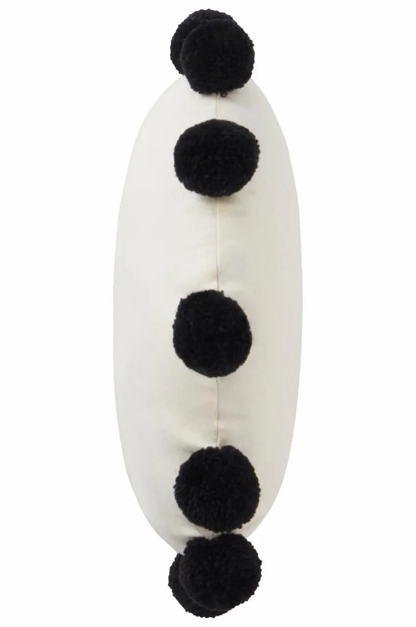 Barnkuddar|Jotex POMEZIA Kudde ø 35 Cm Vit/svart