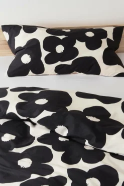Örngott|Jotex POPPY örngott 90x50 Cm Ekologisk Svart/vit