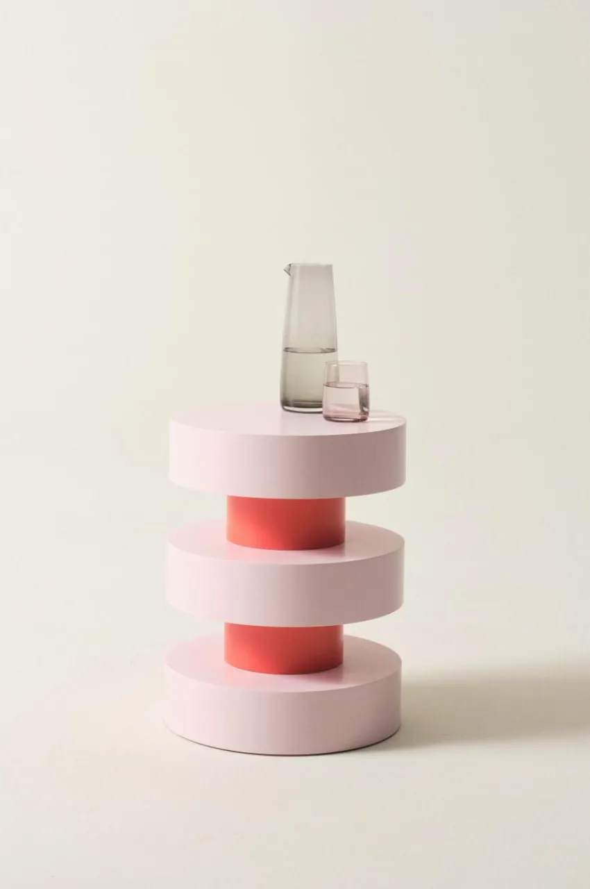 Bord|Jotex PORTELLO Sidobord ø 40 Cm Rosa/röd