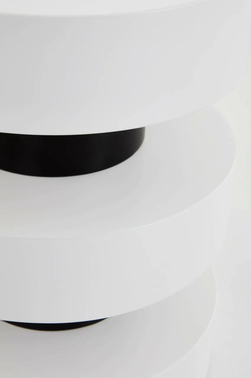 Bord|Jotex PORTELLO Sidobord ø 40 Cm Vit/svart