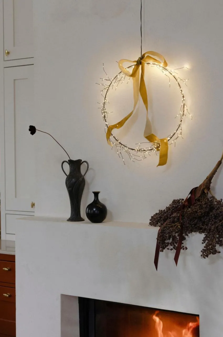 Julbelysning|Jotex PORTIA LED Krans ø 60 Cm Black