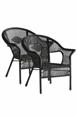 Utestolar & Utepallar|Utemöbler|Jotex PROVENCE Karmstol 2-pack Svart
