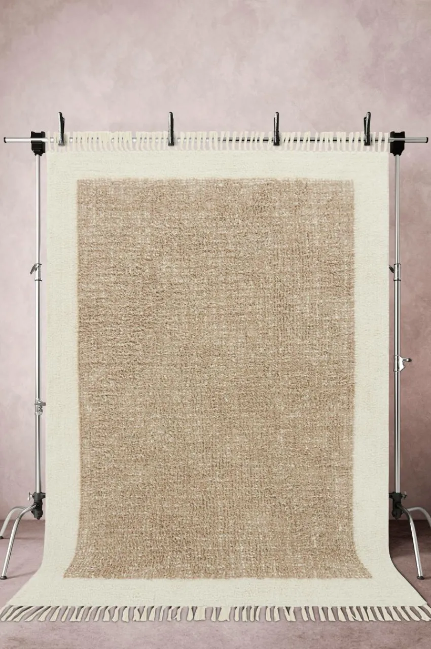 Bomulls- & Trasmattor|Jotex QENA Bomullsmatta 250x350 Cm Beige/naturvit