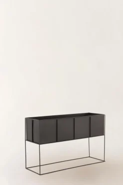 Utekrukor|Krukor|Jotex RAFFERTY Kruka Med Ställning 80x25 Cm Svart