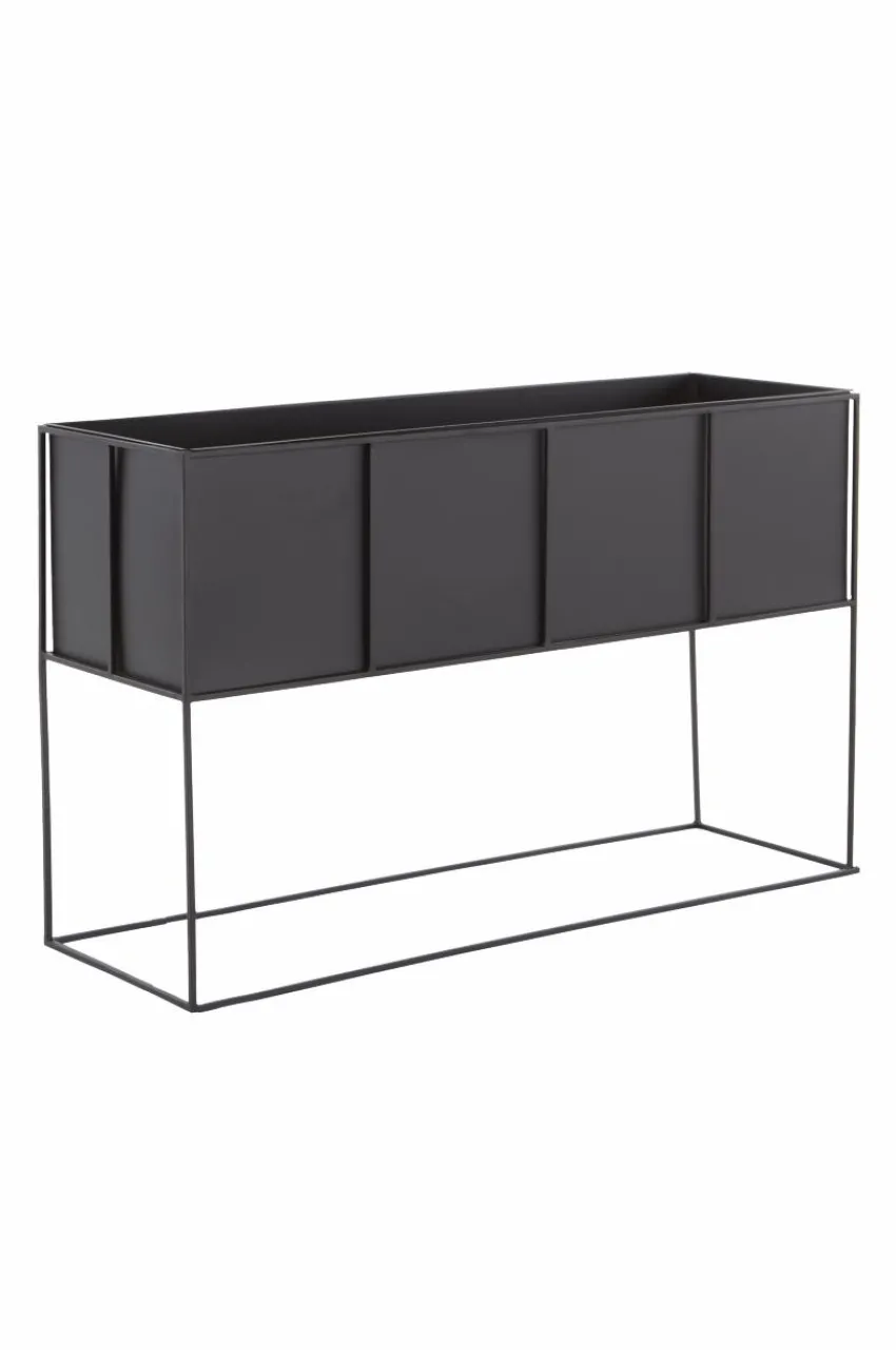 Utekrukor|Krukor|Jotex RAFFERTY Kruka Med Ställning 80x25 Cm Svart