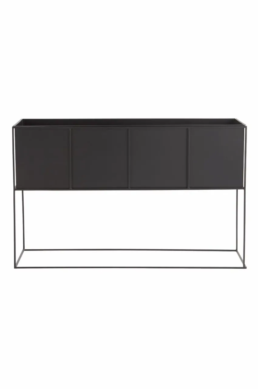 Utekrukor|Krukor|Jotex RAFFERTY Kruka Med Ställning 80x25 Cm Svart