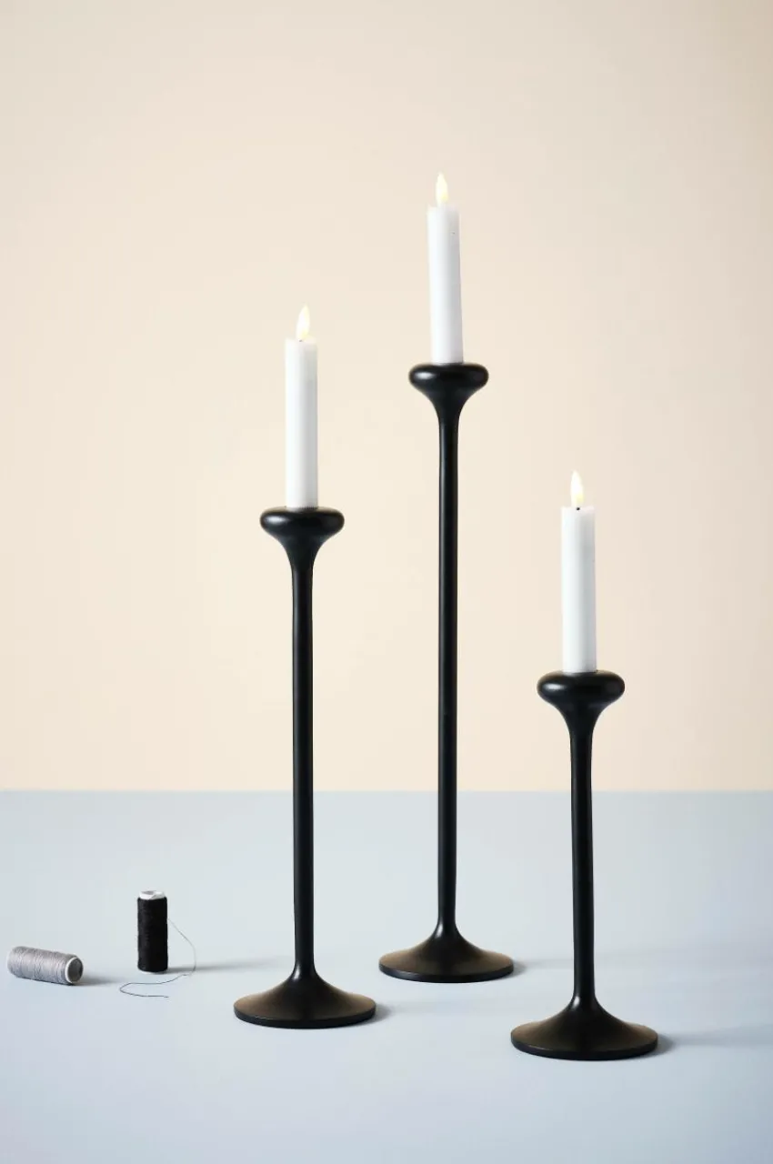 Ljusstakar|Jotex RAKEL Ljusstake 3-pack Svart