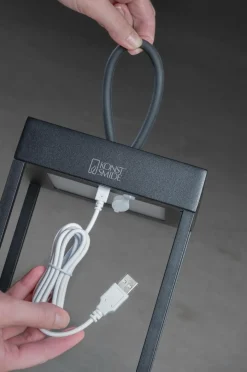 Utebelysning|Utebelysning|Jotex RAVELLO LED Ljuslykta Ljuslykta USB LED Utomhus Svart