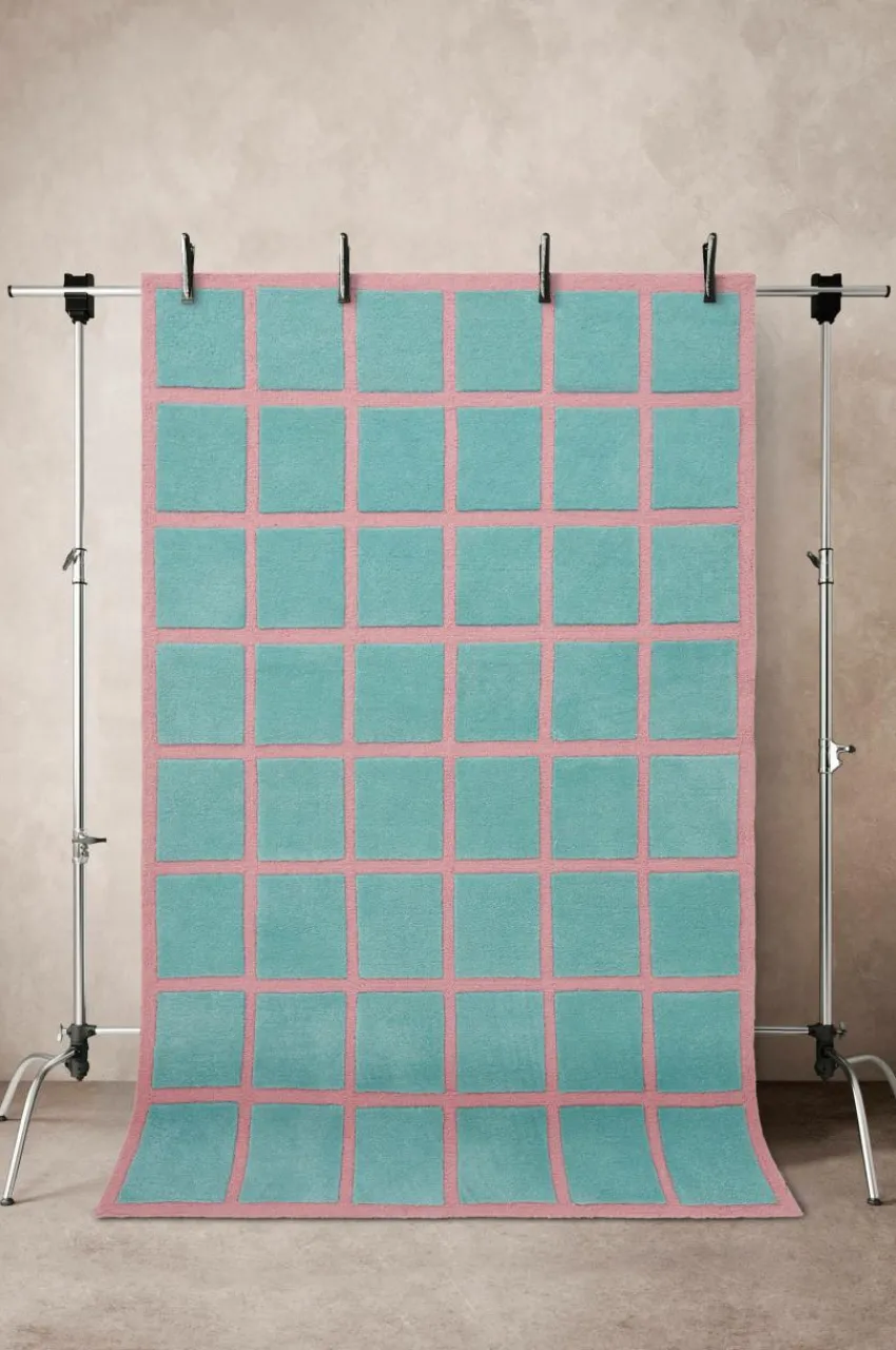 Lugg- & Ryamattor|Jotex RAVELLO Luggmatta 170x240 Cm Turkos/rosa