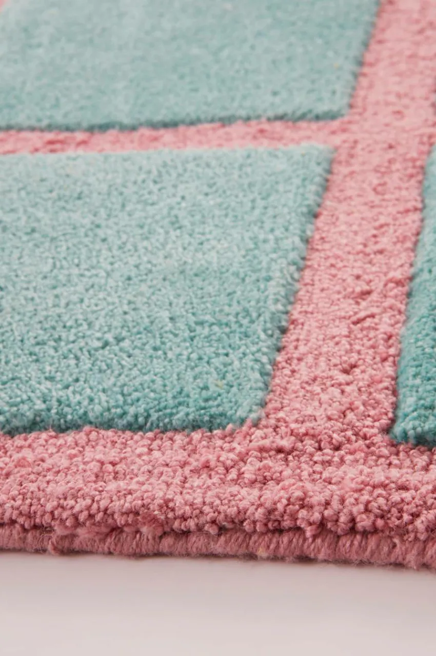 Lugg- & Ryamattor|Jotex RAVELLO Luggmatta 170x240 Cm Turkos/rosa