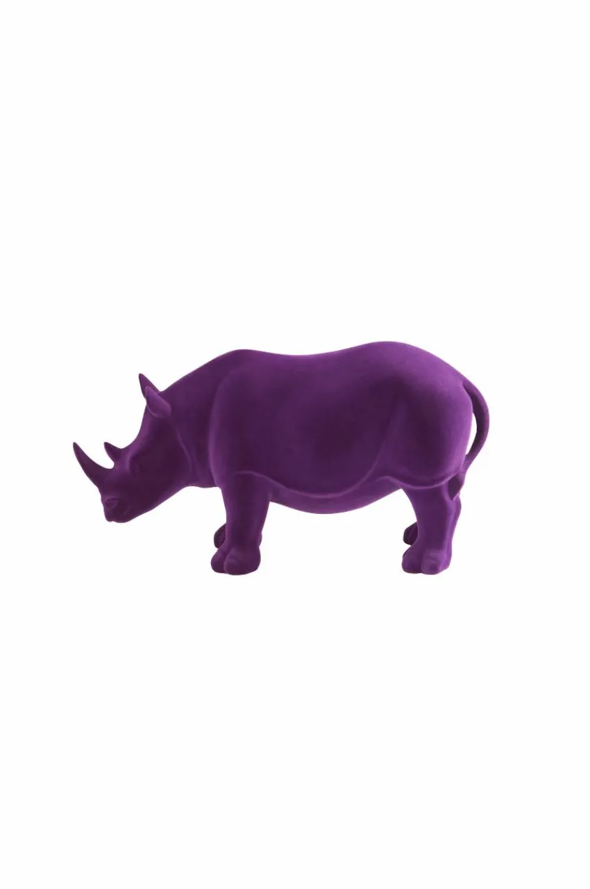 Prydnadssaker|Jotex RHINO VELVET Dekorations Noshörning Lila