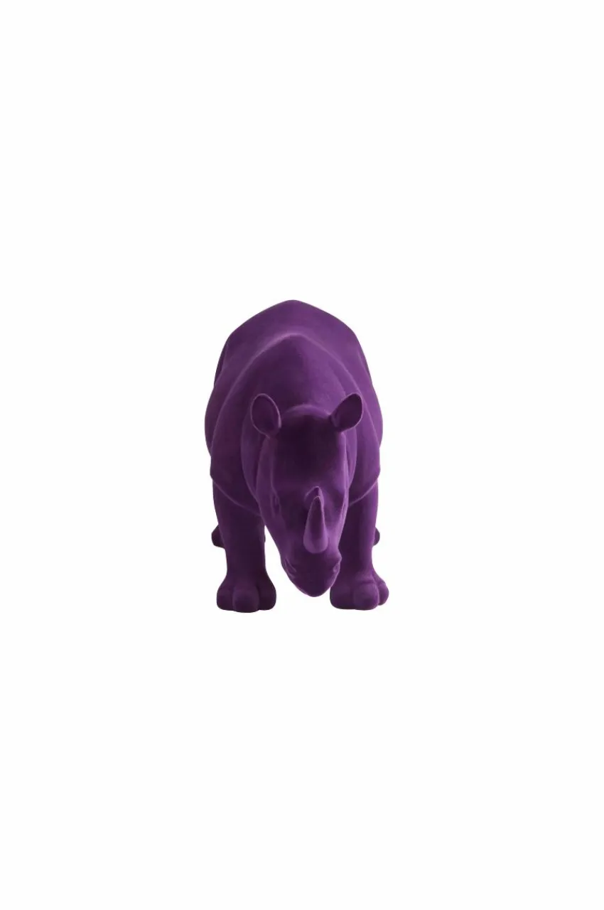 Prydnadssaker|Jotex RHINO VELVET Dekorations Noshörning Lila