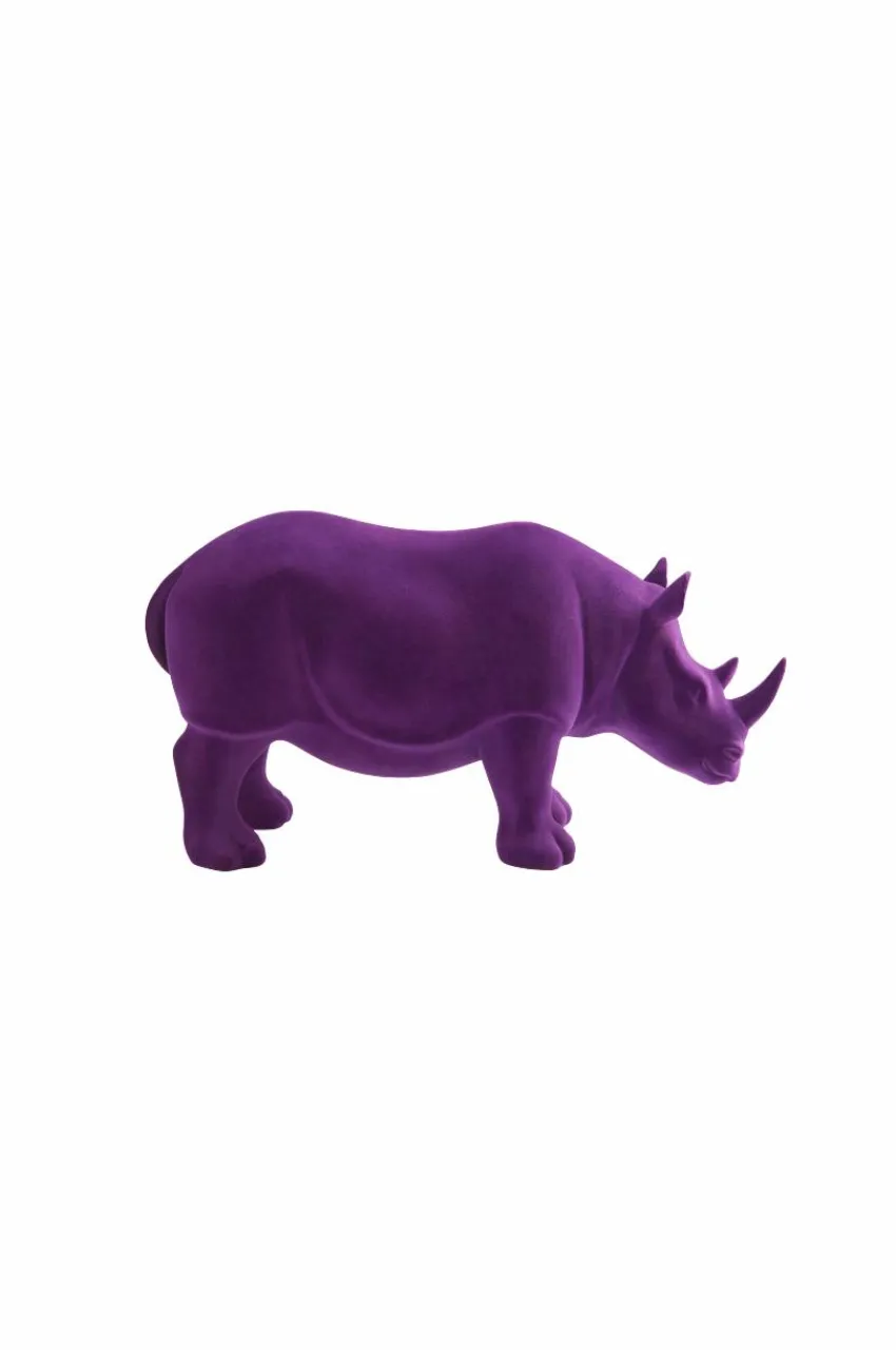 Prydnadssaker|Jotex RHINO VELVET Dekorations Noshörning Lila