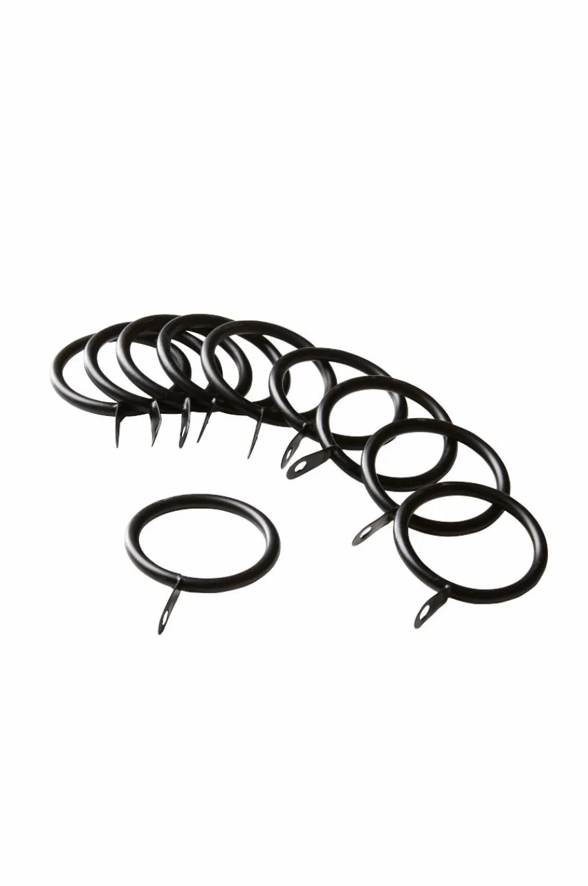 Gardintillbehör|Jotex RINGIS Gardinring 10-pack Svart