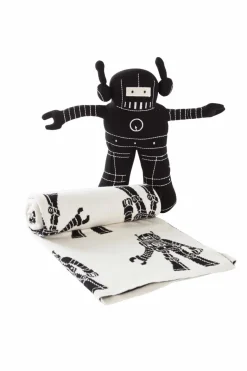 Babyfiltar|Barndekoration|Jotex ROBBIE Mjukisdjur & Babyfilt - Ekologisk Svart