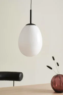 Taklampor|Jotex ROCHELLE Taklampa Svart/opalglas
