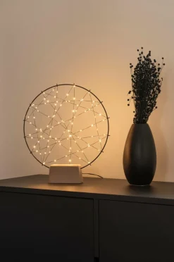 Julbelysning|Jotex Rund Metalldekoration 100 LED 39,5cm Svart