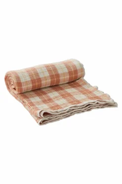 Plädar & Filtar|Jotex RUTHY Pläd 140x200 Cm Orange/beige