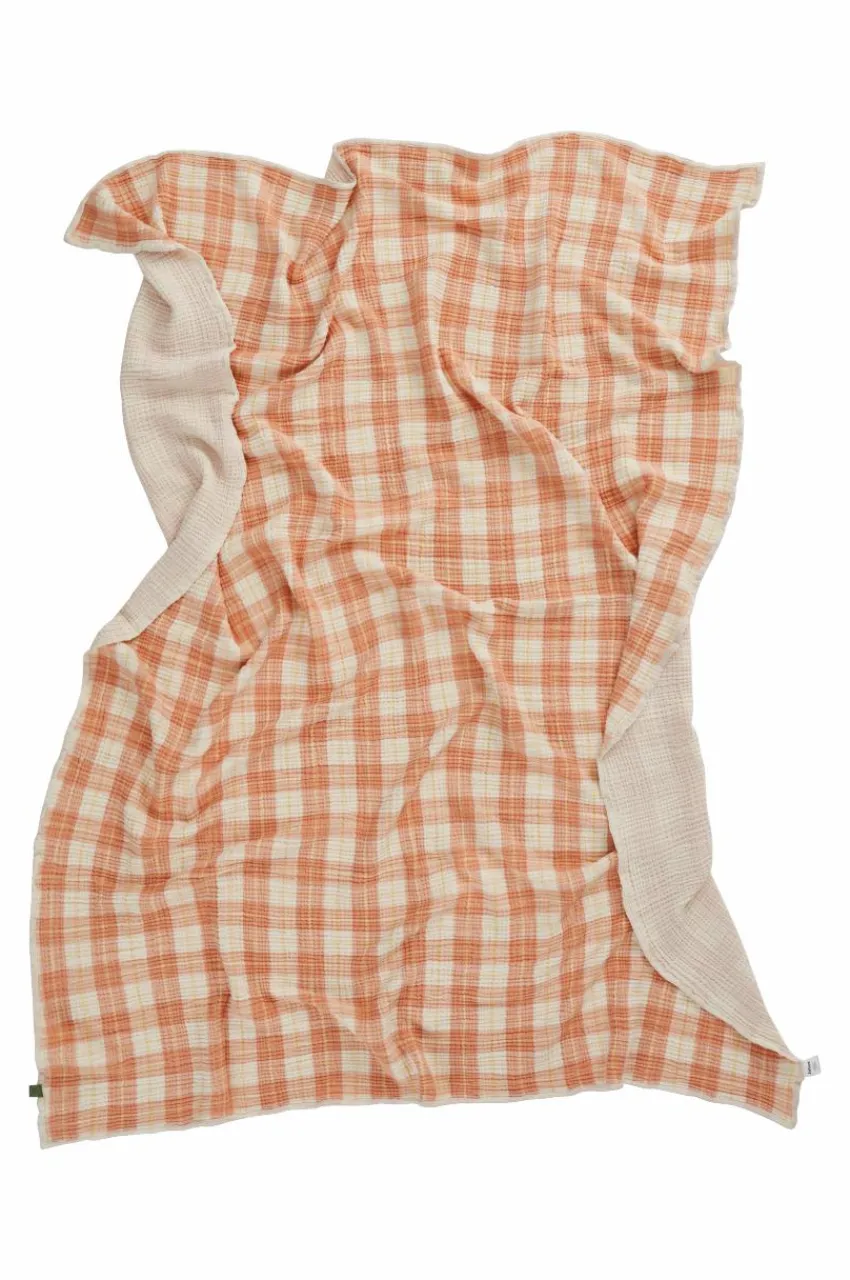 Plädar & Filtar|Jotex RUTHY Pläd 140x200 Cm Orange/beige