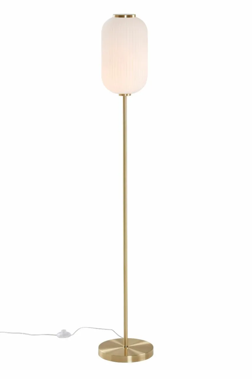 Golvlampor|Jotex SAINT Golvlampa Mässing/vit