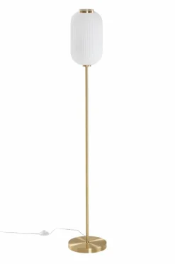 Golvlampor|Jotex SAINT Golvlampa Mässing/vit