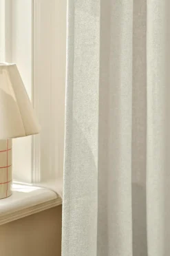 Multifunktionsgardiner|Jotex SANDY Bouclégardin 2-pack Naturvit