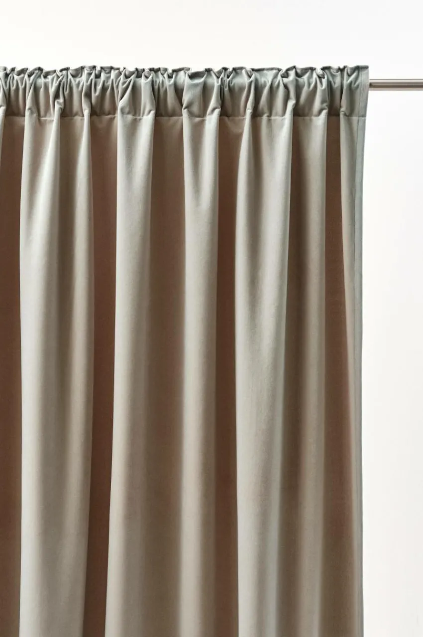 Sammetsgardiner|Multifunktionsgardiner|Jotex SAVANNAH Multifunktionsgardin - 1 Längd Gråbrun