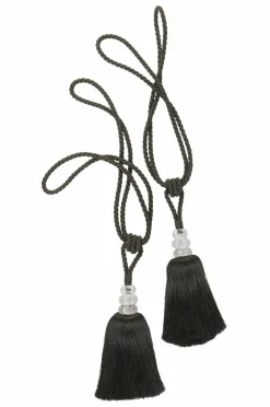 Gardinomtag|Jotex SENNA Tofsomtag 2-pack Mörkgrön