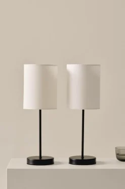 Bordslampor|Jotex SETH Bordslampa 2-pack Svart/vit