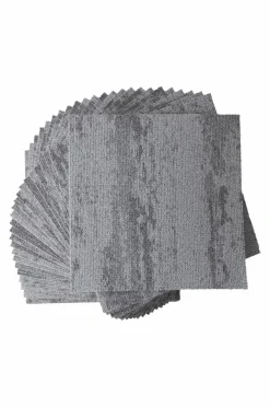 Trappstegsmattor|Dörrmattor|Jotex SHORELINE Textilplatta Heltäckningsmatta 20-pack Grå