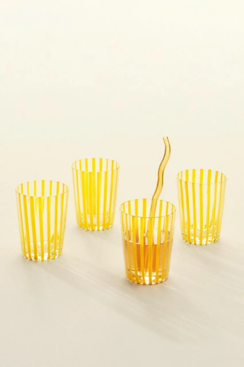 Glas|Jotex SIA Glas 4-pack Transparent/gul