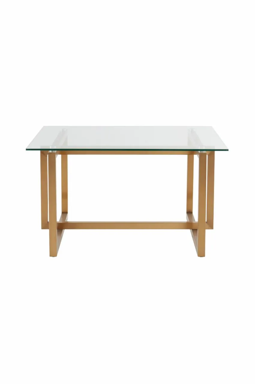 Bord|Jotex SIGNATO Soffbord 80x80 Cm Mässing/glas