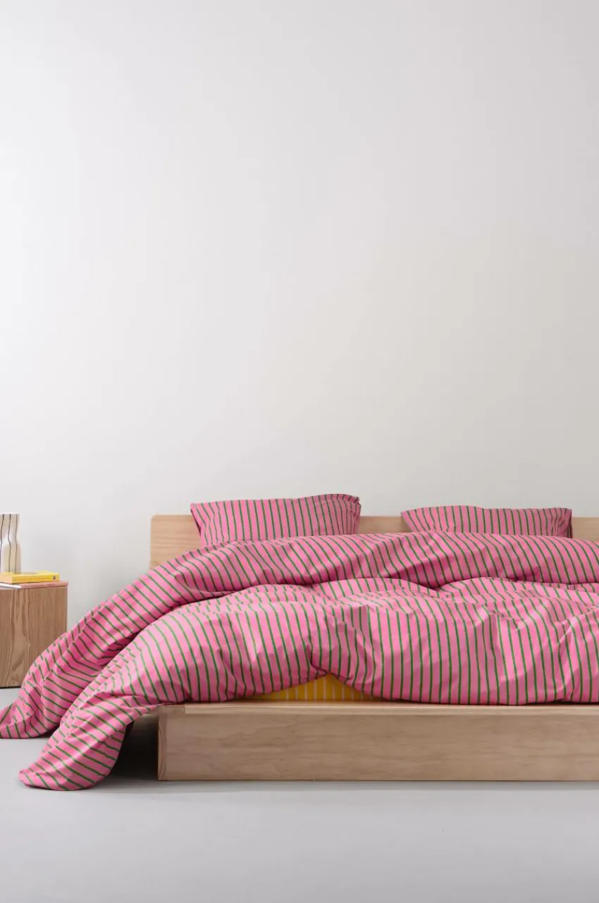 Påslakanset|Jotex SIMA Påslakanset Dubbelsäng Ekologisk Rosa/grön