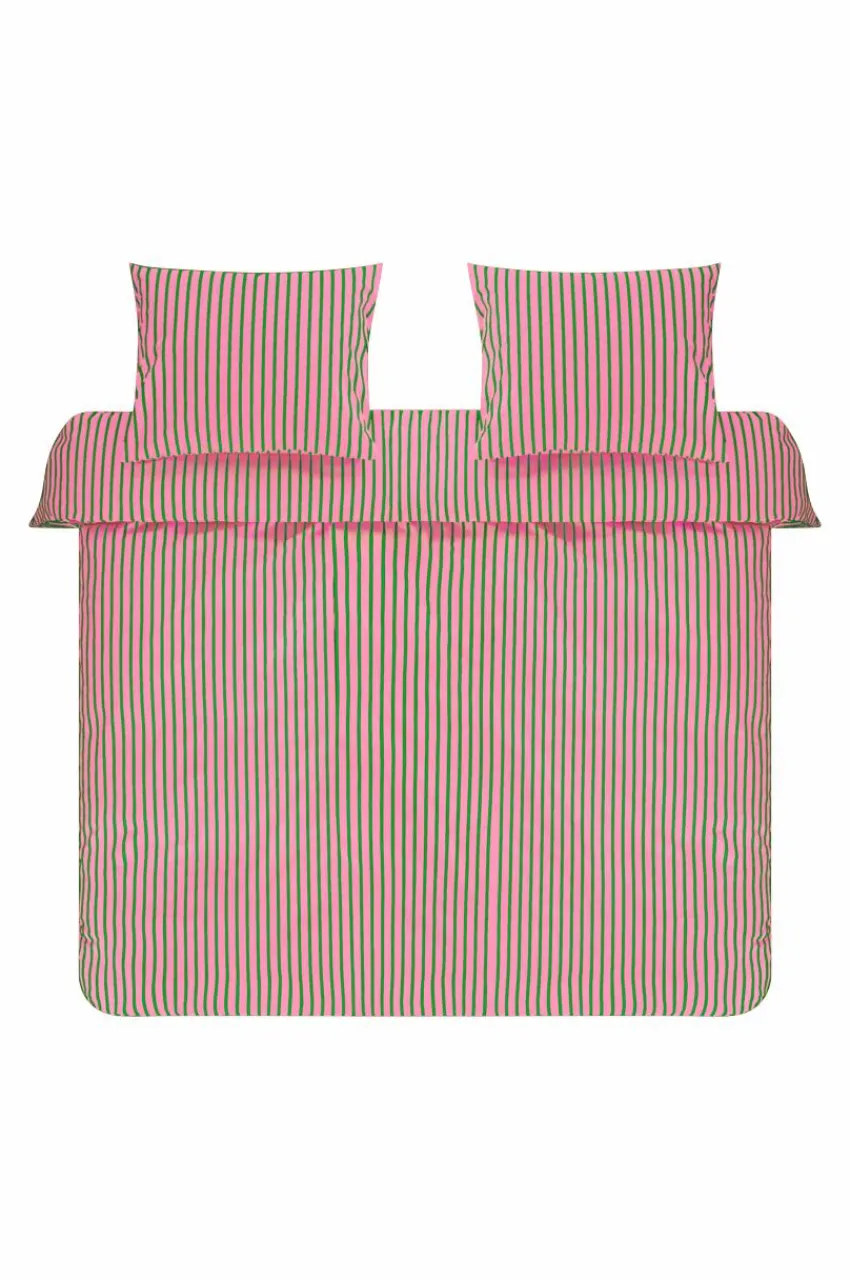Påslakanset|Jotex SIMA Påslakanset Dubbelsäng Ekologisk Rosa/grön