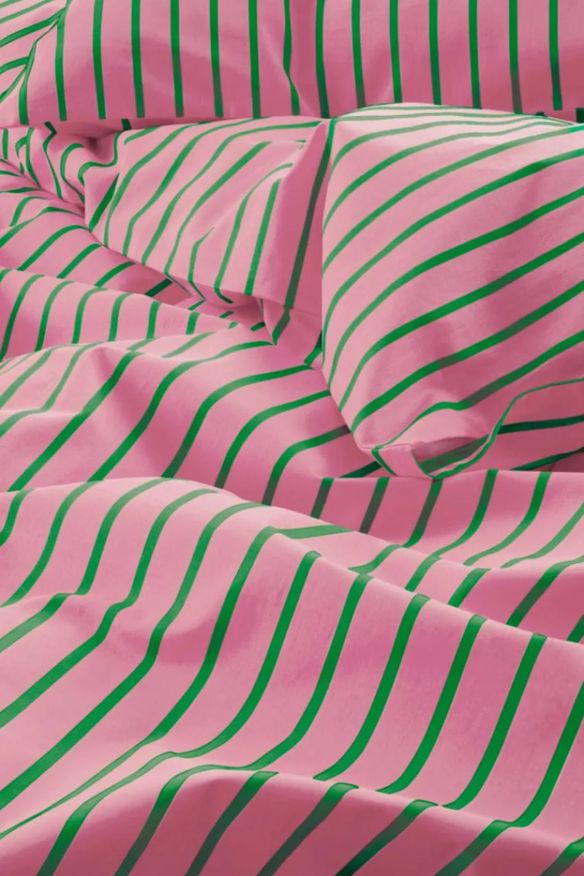 Påslakanset|Jotex SIMA Påslakanset Dubbelsäng Ekologisk Rosa/grön