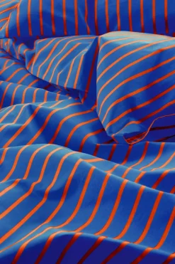 Påslakanset|Jotex SIMA Påslakanset Dubbelsäng Ekologisk Blå/orange
