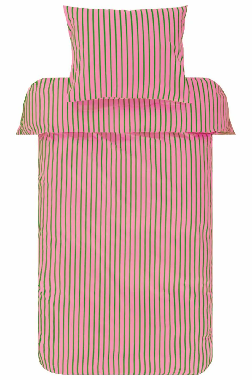 Påslakanset|Jotex SIMA Påslakanset Enkelsäng Ekologisk Rosa/grön